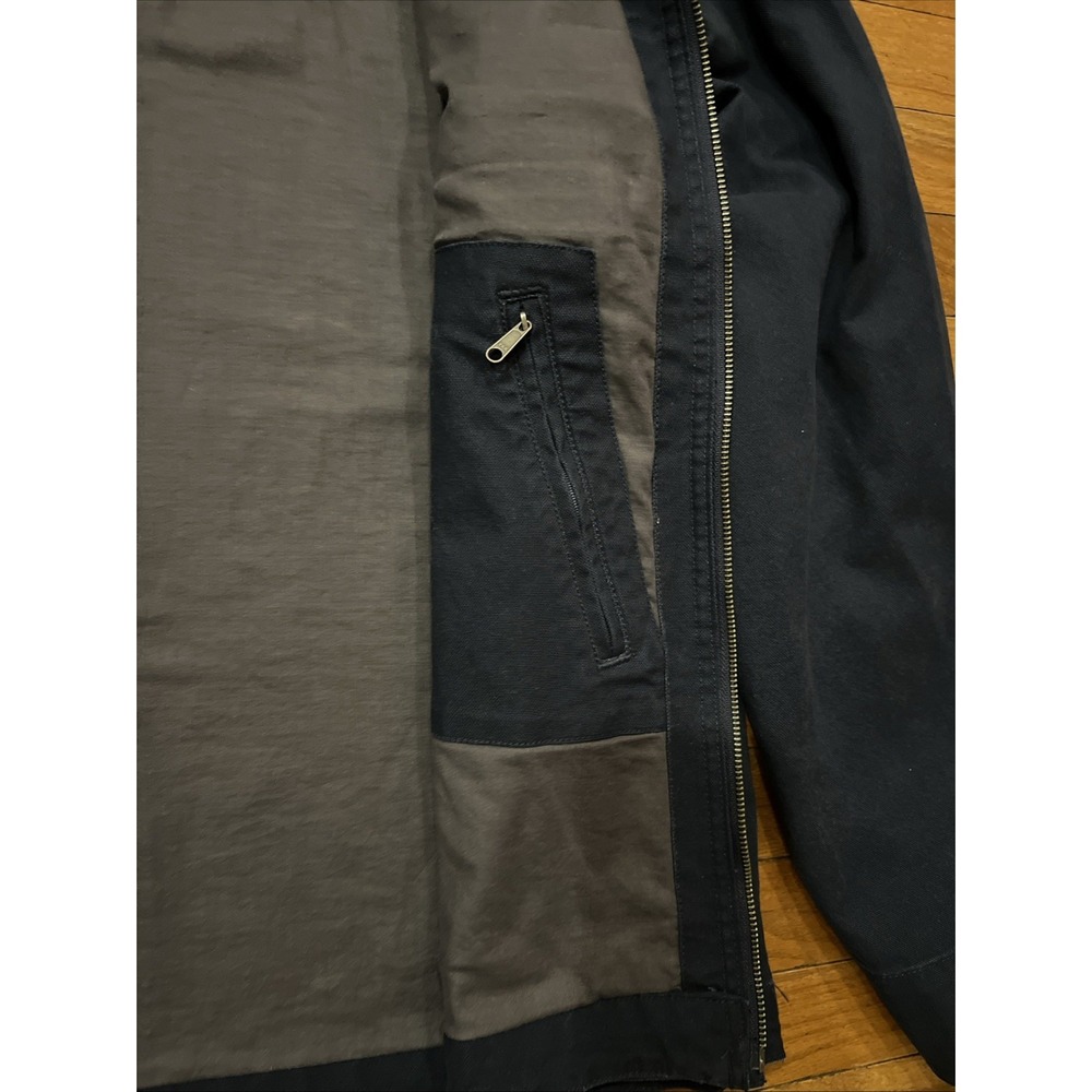 Carhartt Rugged Flex Jacket Mens XL Navy Blue OJ6306-M Relaxed Fit Workwear - Picture 12 of 16